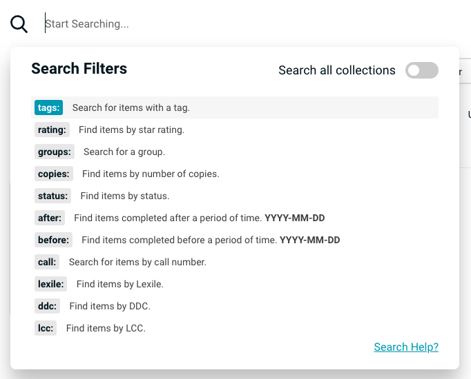 Search All Collections