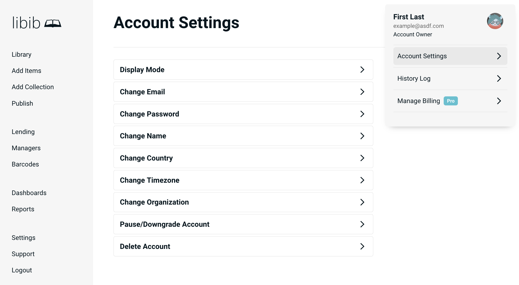 Account Settings